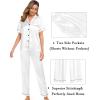 imageSWOMOG Womens Silk Satin Pajama Sets 3Pcs Button Down Pj Set Short Sleeve Sleepwear Loungewear Pjs Nightwear XSXXLWhite