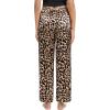 imageSWOMOG Womens Silk Satin Pajama Pants Longs Silky Sleep Pants Loungewear Trousers Elastic Waist Lounge Pj BottomsPippingleopard