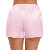 imageSWOMOG Womens Silk Stain Pajama Shorts Pj Bottoms with Pockets Drawstring Sleep Shorts Boxer Soft Lounge ShortsBlackPink