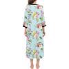 imageSWOMOG Women Zipper Robe Long Housecoat Zip Up Bathrobes Full Length Nightgown Loungewear with Pockets S3XLFloral Green