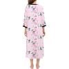imageSWOMOG Women Zipper Robe Long Housecoat Zip Up Bathrobes Full Length Nightgown Loungewear with Pockets S3XLFloral Pink