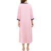imageSWOMOG Women Zipper Robe Long Housecoat Zip Up Bathrobes Full Length Nightgown Loungewear with Pockets S3XLPink