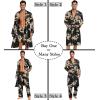 imageSWOMOG Mens 3 PCS Satin Robe with Pants ampamp Shorts Set Kimono Bathrobe Long Sleeve Sleepwear Pjs Sets with PocketsBlack Dragon