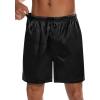 imageSWOMOG Mens 3 Pack Satin Pajama Shorts Silk Pajama Boxer Lounge Sleep Bottoms Button Fly with Pockets ampamp DrawstringBlackPurpleChampagne