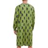 imageSWOMOG Mens Nightgown Long Sleeve Lounge Sleep Henley Shirt Pajama Big ampamp Tall Nightshirt Comfy Nightwear SXXLArmy Green Bigfoot