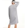 imageSWOMOG Mens Nightgown Long Sleeve Lounge Sleep Henley Shirt Pajama Big ampamp Tall Nightshirt Comfy Nightwear SXXLGery