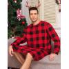 imageSWOMOG Mens Nightgown Long Sleeve Lounge Sleep Henley Shirt Pajama Big ampamp Tall Nightshirt Comfy Nightwear SXXLRed Black Plaid
