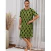 imageSWOMOG Mens Nightshirt Short Sleeve Nightgown Soft Loose Sleepwear Lightweight Nightwear Comfy Henley Sleep Shirt SXXLArmy Green Bigfoot