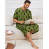 imageSWOMOG Mens Nightshirt Short Sleeve Nightgown Soft Loose Sleepwear Lightweight Nightwear Comfy Henley Sleep Shirt SXXLArmy Green Bigfoot