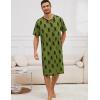 imageSWOMOG Mens Nightshirt Short Sleeve Nightgown Soft Loose Sleepwear Lightweight Nightwear Comfy Henley Sleep Shirt SXXLArmy Green Bigfoot