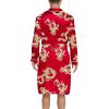 imageSWOMOG Mens Satin Robe Silky Kimono Bathrobe with Shorts Set Lightweight Soft Loungewear NightwearRed Dragon