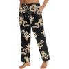 imageSWOMOG Mens Satin Silk Pajama Pant Long Pj Bottoms Soft Lounge Sleep Pants with PocketsA Black Dragon