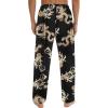 imageSWOMOG Mens Satin Silk Pajama Pant Long Pj Bottoms Soft Lounge Sleep Pants with PocketsA Black Dragon