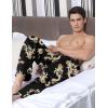 imageSWOMOG Mens Satin Silk Pajama Pant Long Pj Bottoms Soft Lounge Sleep Pants with PocketsA Black Dragon