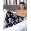 imageSWOMOG Mens Satin Silk Pajama Pant Long Pj Bottoms Soft Lounge Sleep Pants with PocketsA Blue Dragon