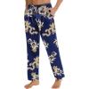 imageSWOMOG Mens Satin Silk Pajama Pant Long Pj Bottoms Soft Lounge Sleep Pants with PocketsA Blue Dragon
