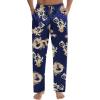 imageSWOMOG Mens Satin Silk Pajama Pant Long Pj Bottoms Soft Lounge Sleep Pants with PocketsA Blue Dragon