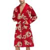 imageSWOMOG Mens Satin Robe with Shorts Set Silky Kimono Bathrobe Lightweight Soft SleepwearRed Dragon