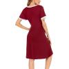 imageSWOMOG Women 3 in 1 DeliveryLaborNursing Nightgown Short Sleeve Pleated Maternity Sleepwear for BreastfeedingWine Red Short Sleeve