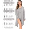 imageSWOMOG Women Maternity Nursing Robe Set Postpartum Pajamas 3 PCS Breastfeeding Labor Delivery Pregnancy Hospital PjsGrey