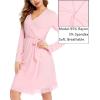 imageSWOMOG Womens Maternity Nursing Robe Pregnancy Breastfeeding Bathrobes 3 in 1 Labor Delivery NightgownsLong Sleevepink