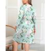 imageSWOMOG Womens Maternity Nursing Robe Pregnancy Breastfeeding Bathrobes 3 in 1 Labor Delivery NightgownsPlus Sizefloral Green