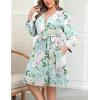 imageSWOMOG Womens Maternity Nursing Robe Pregnancy Breastfeeding Bathrobes 3 in 1 Labor Delivery NightgownsPlus Sizefloral Green