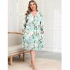 imageSWOMOG Womens Maternity Nursing Robe Pregnancy Breastfeeding Bathrobes 3 in 1 Labor Delivery NightgownsPlus Sizefloral Green