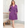 imageSWOMOG Womens Maternity Nursing Robe Pregnancy Breastfeeding Bathrobes 3 in 1 Labor Delivery NightgownsPlus Sizepurple