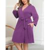 imageSWOMOG Womens Maternity Nursing Robe Pregnancy Breastfeeding Bathrobes 3 in 1 Labor Delivery NightgownsPlus Sizepurple