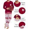 imageSWOMOG Adult Christmas Pajamas Buffalo Plaid Pajama Pants with Pockets Long Sleeve Tops for Couples ampamp FamilyWine Red Christmas Tree