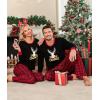 imageSWOMOG Adult Christmas Pajamas Buffalo Plaid Pajama Pants with Pockets Long Sleeve Tops for Couples ampamp FamilyXmas Reindeerplaid