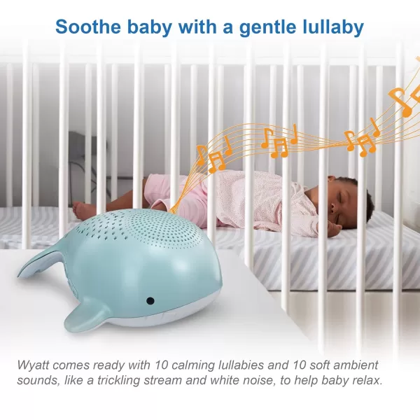 VTech BC8211 Myla The Monkey Baby Sleep Soother with a White Noise Sound Machine Featuring 5 Soft Ambient Sounds 5 Calming Melodies amp SoftGlow Night Light 1 Count Pack of 1Whale