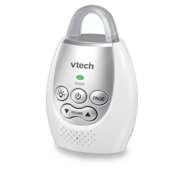 VTech DM2212 Audio Baby Monitor with up to 1000 ft of Range Vibrating SoundAlert Talk Back Intercom Night Light Loop amp Two Parent Units White1 Count Pack of 1 White