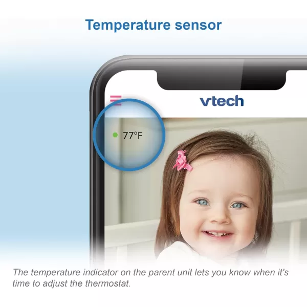 VTech RM9751 Yellow Daisy Smart WiFi Baby Camera iOS amp Android Enabled 1080p Full HD Privacy Mode Cover Night Light Soothing Sounds amp Lullabies Twoway IntercomTemperature Sensor Night VisionWiFi Camera