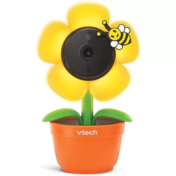 VTech RM9751 Yellow Daisy Smart WiFi Baby Camera iOS amp Android Enabled 1080p Full HD Privacy Mode Cover Night Light Soothing Sounds amp Lullabies Twoway IntercomTemperature Sensor Night VisionWiFi Camera