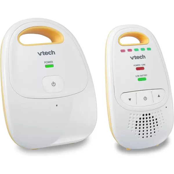 VTech DM111 Upgraded Audio Baby Monitor 1 Parent Unit with Rechargeable Battery BestinClass Long Range Digital Wireless Transmission CrystalClear Sound Plug amp Play Sound Indicator amp AlertsAudio Monitor with 1 Parent Unit