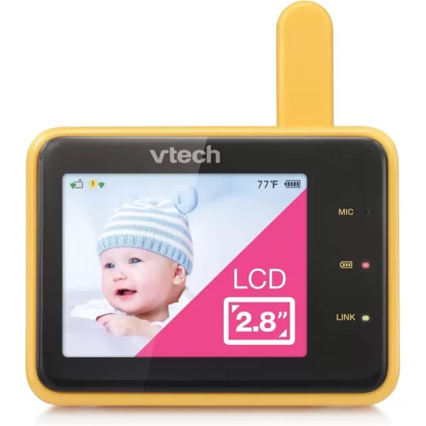 VTech RM9751 Yellow Daisy Smart WiFi Baby Camera iOS amp Android Enabled 1080p Full HD Privacy Mode Cover Night Light Soothing Sounds amp Lullabies Twoway IntercomTemperature Sensor Night VisionAccessory Viewer