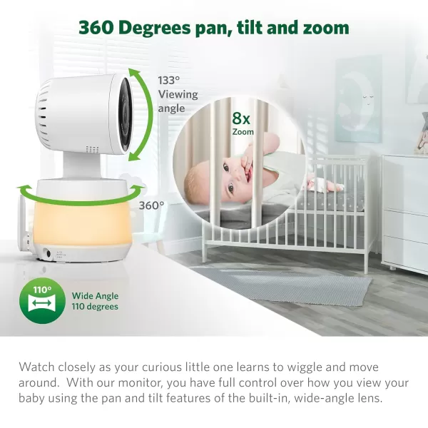 LeapFrog LF930HD 1080p Smart Remote Access Baby Monitor 360 Pan amp Tilt 7 720p HD Display Color Night Light Color Night Vision TwoWay Intercom5 LCD