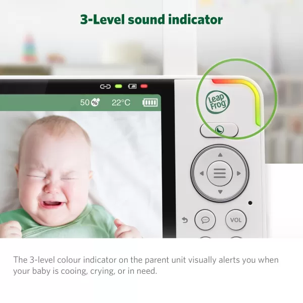 LeapFrog LF930HD 1080p Smart Remote Access Baby Monitor 360 Pan amp Tilt 7 720p HD Display Color Night Light Color Night Vision TwoWay Intercom5 LCD