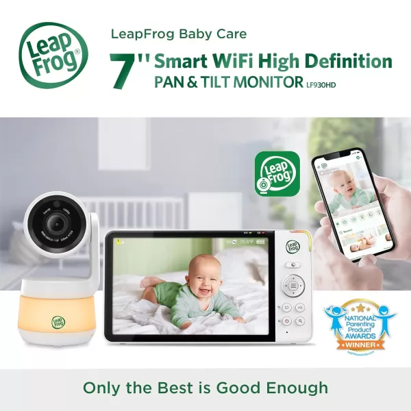 LeapFrog LF930HD 1080p Smart Remote Access Baby Monitor 360 Pan amp Tilt 7 720p HD Display Color Night Light Color Night Vision TwoWay Intercom7 LCD