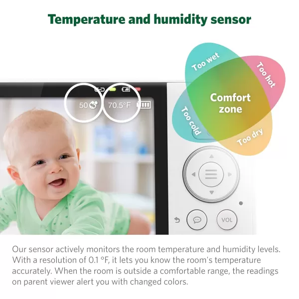 LeapFrog LF930HD 1080p Smart Remote Access Baby Monitor 360 Pan amp Tilt 7 720p HD Display Color Night Light Color Night Vision TwoWay Intercom7 LCD