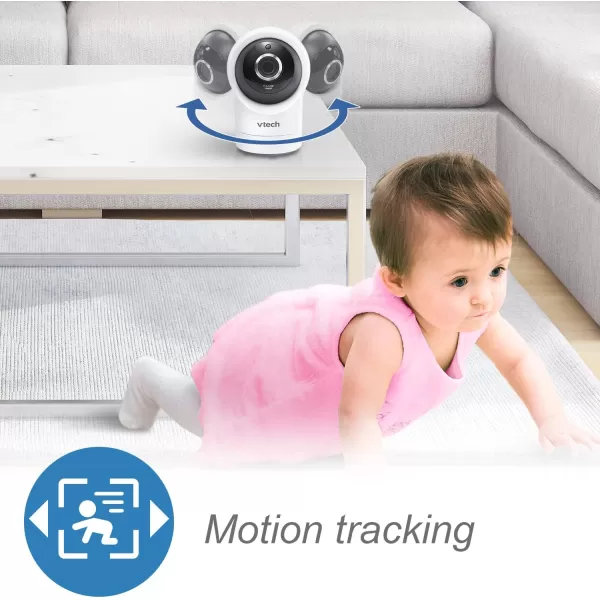 VTech RM77642HD 1080p Smart WiFi Remote Access 2Camera BabyMonitor 360 PanampTilt 10X Zoom 7 720p HD Display amp NightVision Soothing Sounds 2Way Talk TemperatureampMotion Detection iOSampAndroid2 Camera