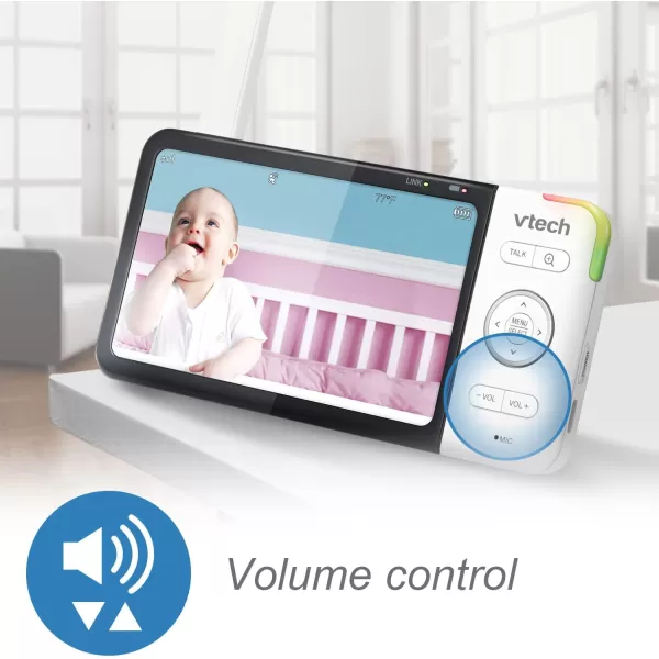 VTech RM5764HD 1080p Smart WiFi Remote Access Baby Monitor 360 Pan amp Tilt 5 720p HD Display HD Night Vision Soothing Sounds 2Way Talk Temperature Sensor Motion Detection iOS amp Android2 Camera