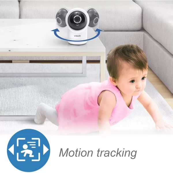 VTech RM5764HD 1080p Smart WiFi Remote Access Baby Monitor 360 Pan amp Tilt 5 720p HD Display HD Night Vision Soothing Sounds 2Way Talk Temperature Sensor Motion Detection iOS amp Android1 Camera