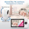 imageVTech Upgraded Smart WiFi Baby Monitor VM901 5inch 720p Display 1080p Camera HD NightVision Fully Remote Pan Tilt Zoom 2Way Talk Free Smart Phone App Works with iOS AndroidVM9012