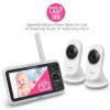 imageVTech VM819 Baby Monitor with Camera and Audio 28 Screen Portable Baby Camera Night Vision 2Way Audio Temperature Sensor and Lullabies Secure Transmission No WiFi Ideal for BabyElderlyPet5 fixed 2cams