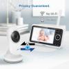 imageVTech VM819 Baby Monitor with Camera and Audio 28 Screen Portable Baby Camera Night Vision 2Way Audio Temperature Sensor and Lullabies Secure Transmission No WiFi Ideal for BabyElderlyPet5 with Fix Camera