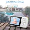 imageVTech VM819 Baby Monitor with Camera and Audio 28 Screen Portable Baby Camera Night Vision 2Way Audio Temperature Sensor and Lullabies Secure Transmission No WiFi Ideal for BabyElderlyPet28 fixed cam