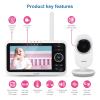 imageVTech VM819 Baby Monitor with Camera and Audio 28 Screen Portable Baby Camera Night Vision 2Way Audio Temperature Sensor and Lullabies Secure Transmission No WiFi Ideal for BabyElderlyPet5 with Fix Camera